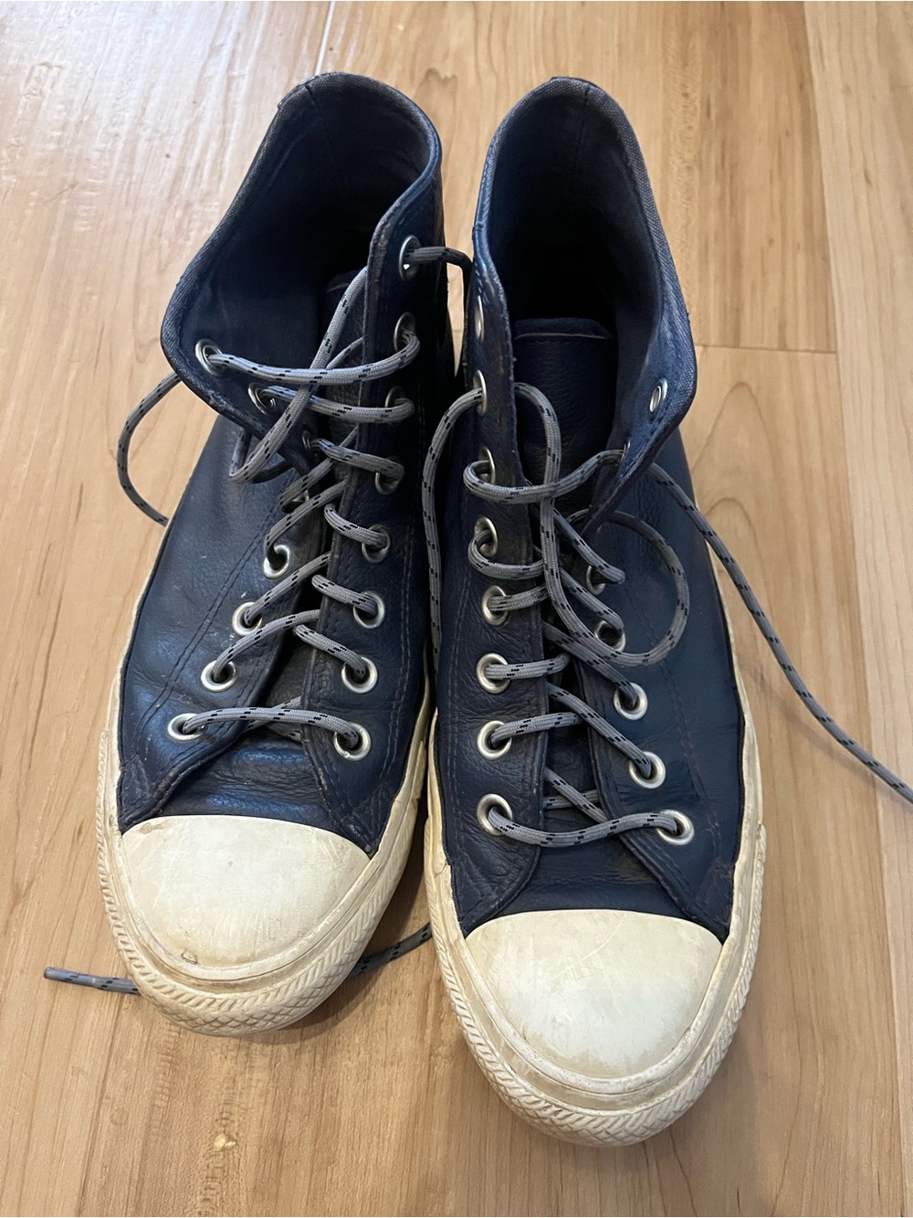 Converse Chuck Taylor All Star Limo Leather High Top in the Navy/Indigo Fog